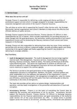 Strategic Finance - Bournemouth Borough Council