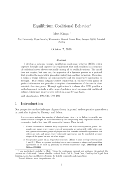 Equilibrium Coalitional Behavior