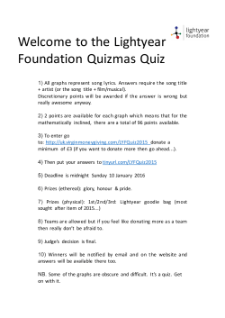 Lightyear Foundation Christmas Quiz 2015