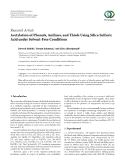 Acetylation of Phenols, Anilines, and Thiols Using Silica Sulfuric