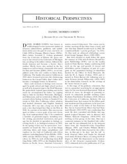 historical perspectives - California Academy of Sciences