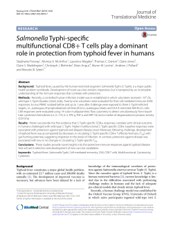 Salmonella Typhi-specific multifunctional CD8+ T cells play a