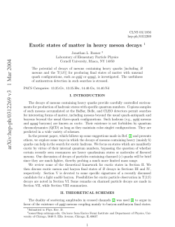 Exotic states of Mater in heavy meson decays