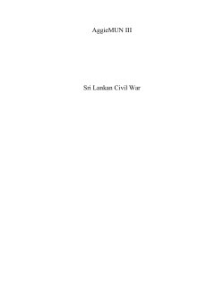 AggieMUN III Sri Lankan Civil War