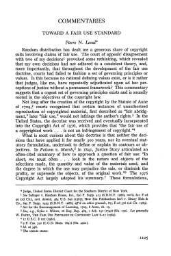 Toward a Fair Use Standard