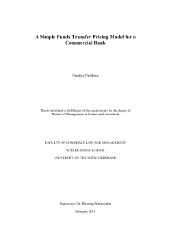 A Simple Funds Transfer Pricing Model for a Commercial Bank