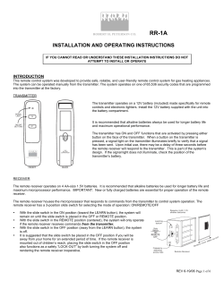 installation and operating instructions