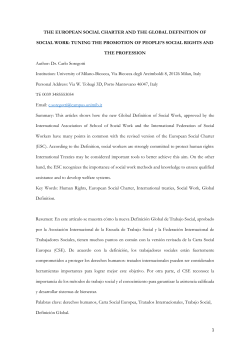 1 the european social charter and the global definition of social work
