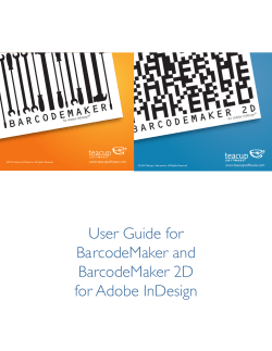 User Guide for BarcodeMaker and BarcodeMaker