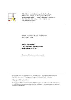 Italian Adolescents` First Romantic Relationships: An Explorative Study