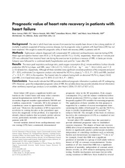 Prognostic value of heart rate recovery in patients