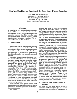 Man* vs. Machine: A Case Study in Base Noun Phrase Learning