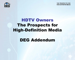 HDTV Owners - The Digital Entertainment Group