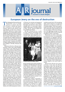 Oct - The Association of Jewish Refugees
