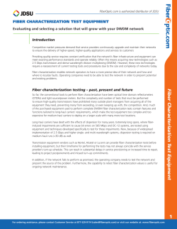 Fiber Characterization Test Equipment