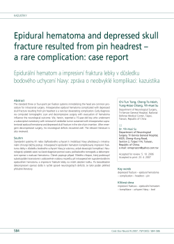 Epidural hematoma and depressed skull fracture resulted from pin
