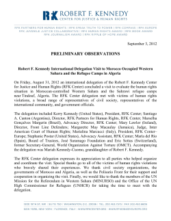 PRELIMINARY OBSERVATIONS