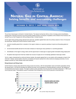 Natural Gas in Central America