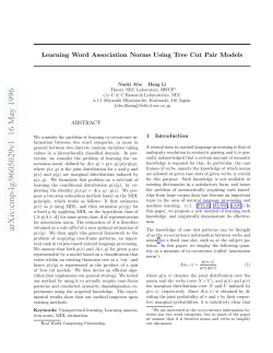 Learning Word Association Norms Using Tree Cut Pair Models