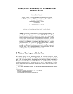 Self-Replication, Evolvability and Asynchronicity in Stochastic Worlds