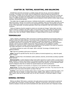 ASHRAE HANDBOOK Test Adjust and Balance
