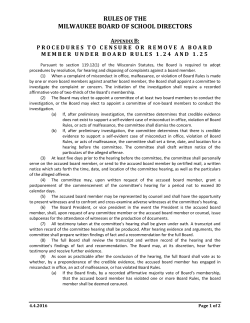Board Rules Appendix B: PROCEDURES TO CENSURE OR