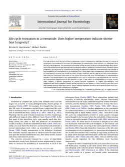 Life cycle truncation in a trematode: Does higher temperature