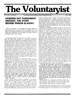 Issue 8 - The Voluntaryist