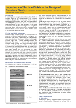 The Importance of Surface Finish in the Design of Stainless Steel