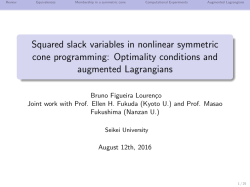 Squared slack variables in nonlinear symmetric cone programming