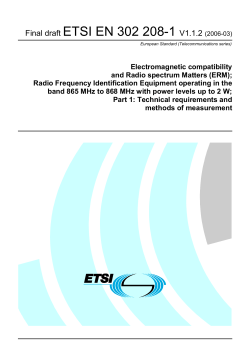 Electromagnetic compatibility and Radio spectrum Matters