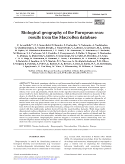 Biological geography of the European seas: results from the