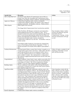Finley, North Dakota September 3, 2013 Agenda