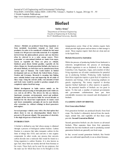 Biofuel - Krishi Sanskriti
