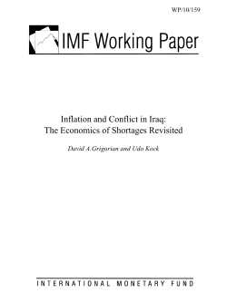 Inflation and Conflict in Iraq: The Economics of Shortages Revisited