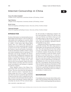 C Internet Censorship in China