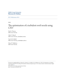 The optimisation of a turbulent swirl nozzle using