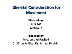 Skeletal Consideration for Movement