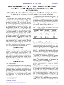 Low Secondary Electron Yield Carbon Coatings for Electron