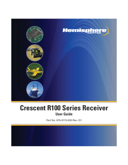 Crescent R100 Series Receiver User Guide