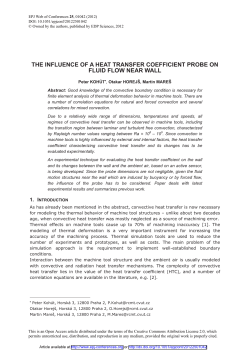 The influence of a heat transfer coefficient probe on fluid flow near wall