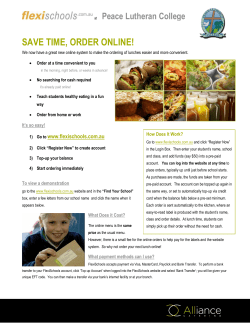 Flexischools - Information for Parents P.L.C