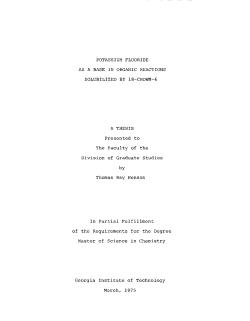 POTASSIUM FLUORIDE AS A BASE IN ORGANIC REACTIONS