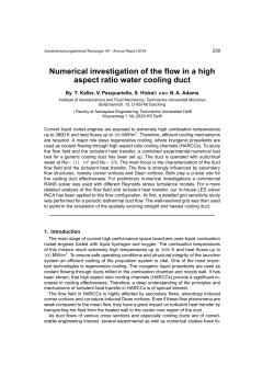 Numerical investigation of the flow in a high aspect ratio water