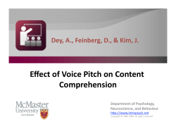 Effect of Voice Pitch on Content Comprehension