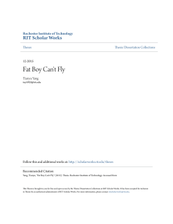 Fat Boy Can`t Fly - RIT Scholar Works