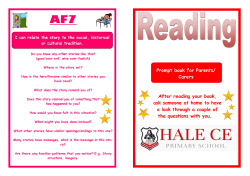 Prompt book for Parents/ Carers After reading your book, ask