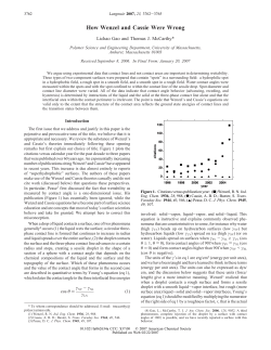 How Wenzel and Cassie Were Wrong
