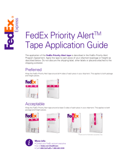 FedEx Priority AlertTM Tape Application Guide