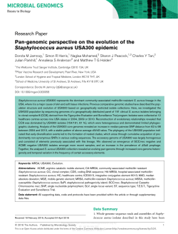 Pan-genomic perspective on the evolution of the Staphylococcus